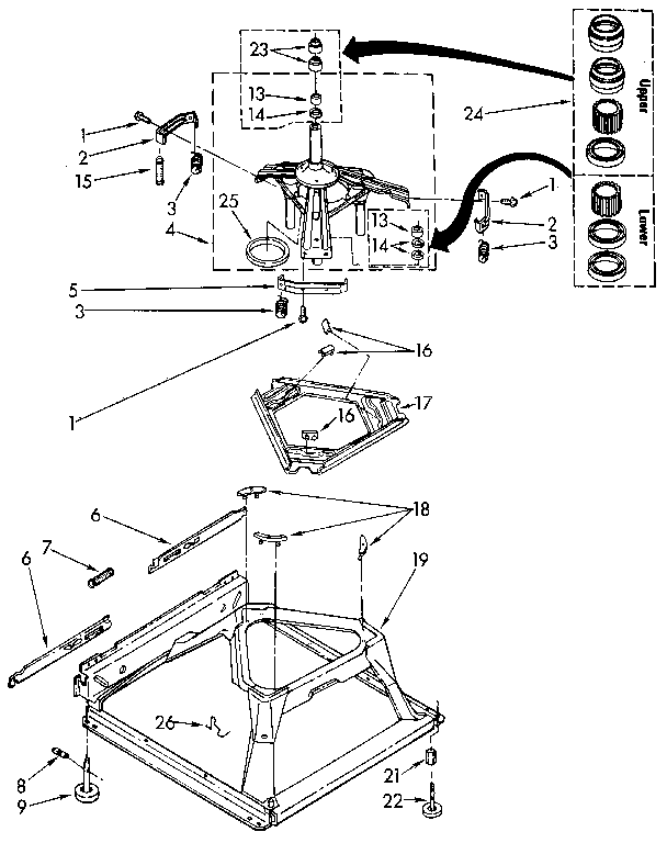 Kenmore 11082407830 machine base diagram