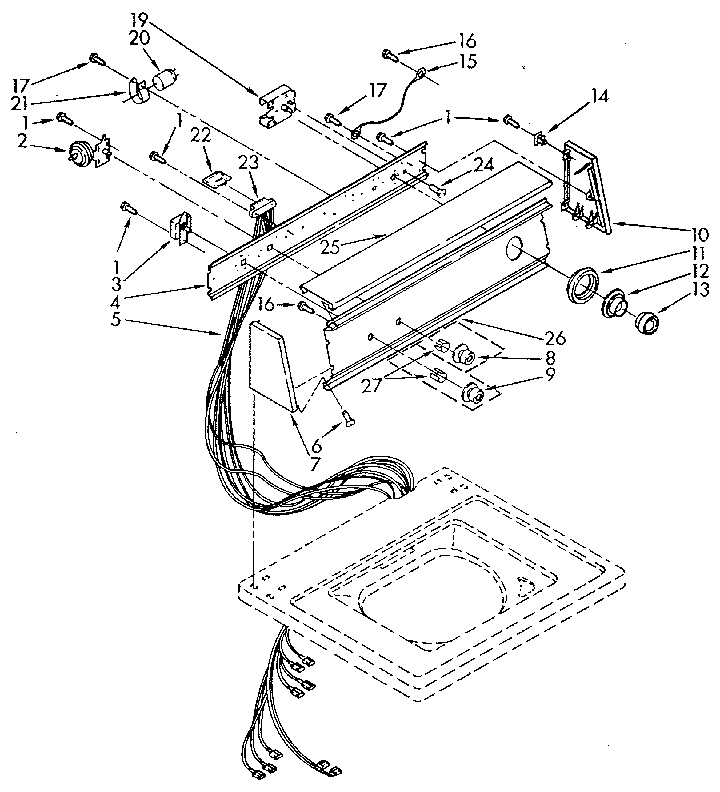 Kenmore 11082881110 console panel diagram