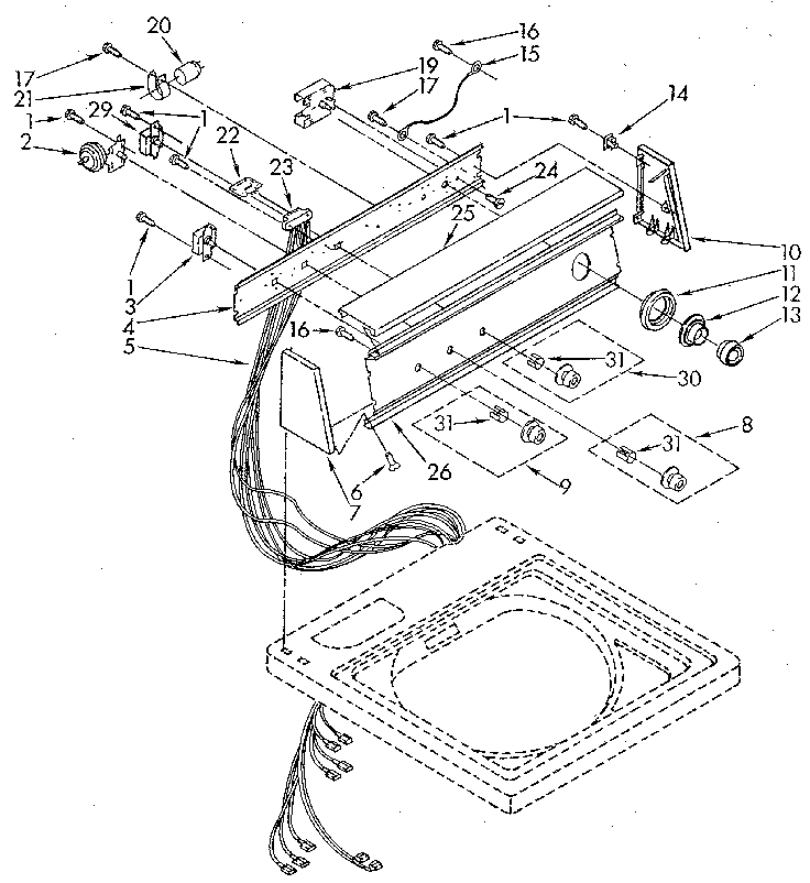 Kenmore 11082891710 control panel diagram