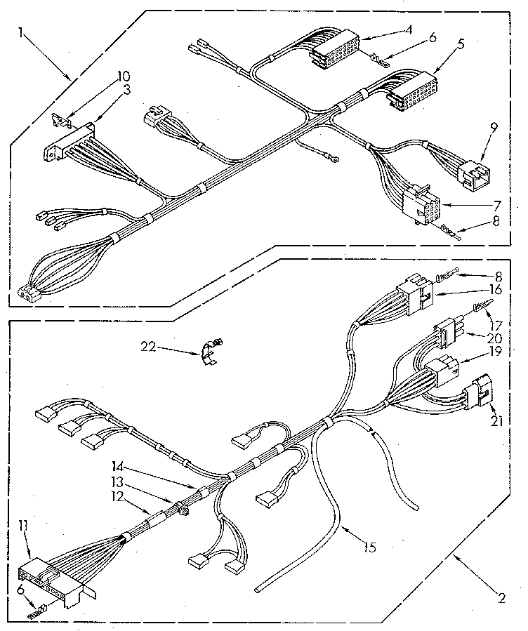 Kenmore 11082891710 wiring harness diagram