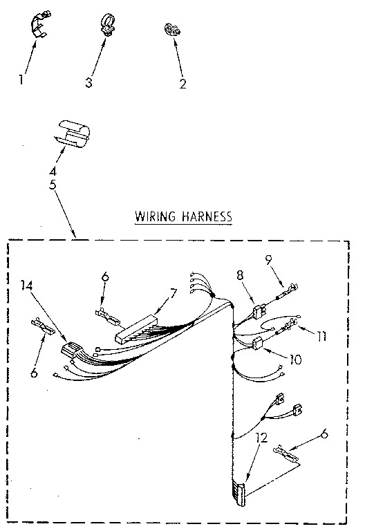 Kenmore 11082873120 wiring harness parts diagram