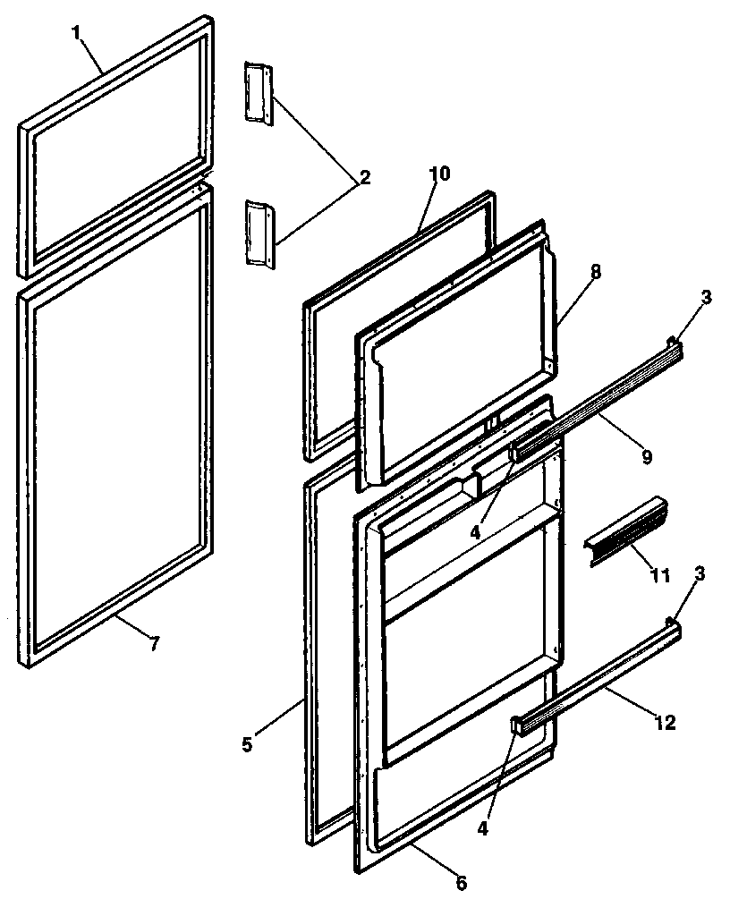 Kenmore 2538796091 door diagram