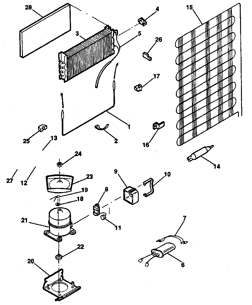 Kenmore 2538796091 unit diagram
