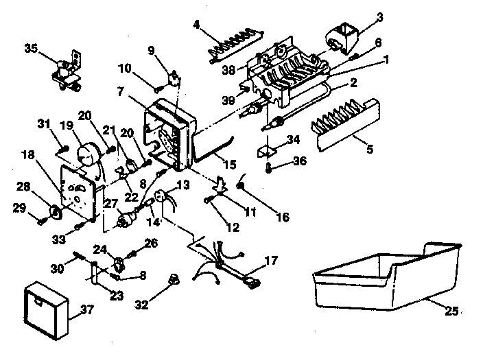 Kenmore 2538796091 ice maker diagram