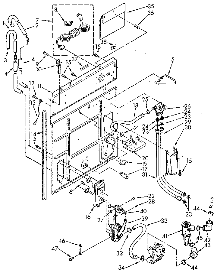 Kenmore 11082979700 rear panel diagram