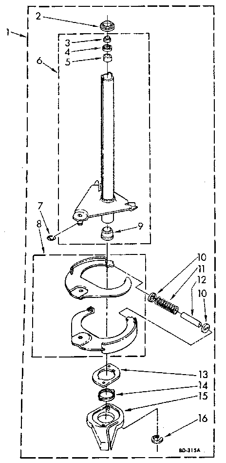 Kenmore 11082979700 brake and drive tube diagram