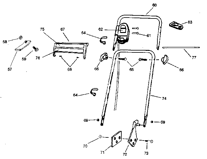 Craftsman 247370305 handle detail diagram