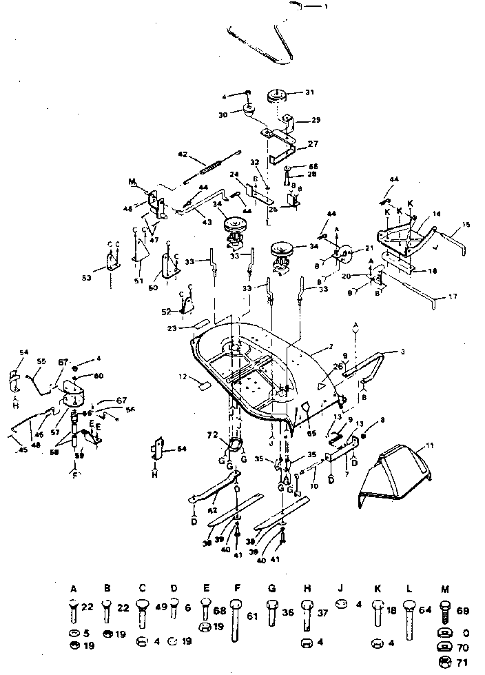 Craftsman 917254630 38" mower diagram
