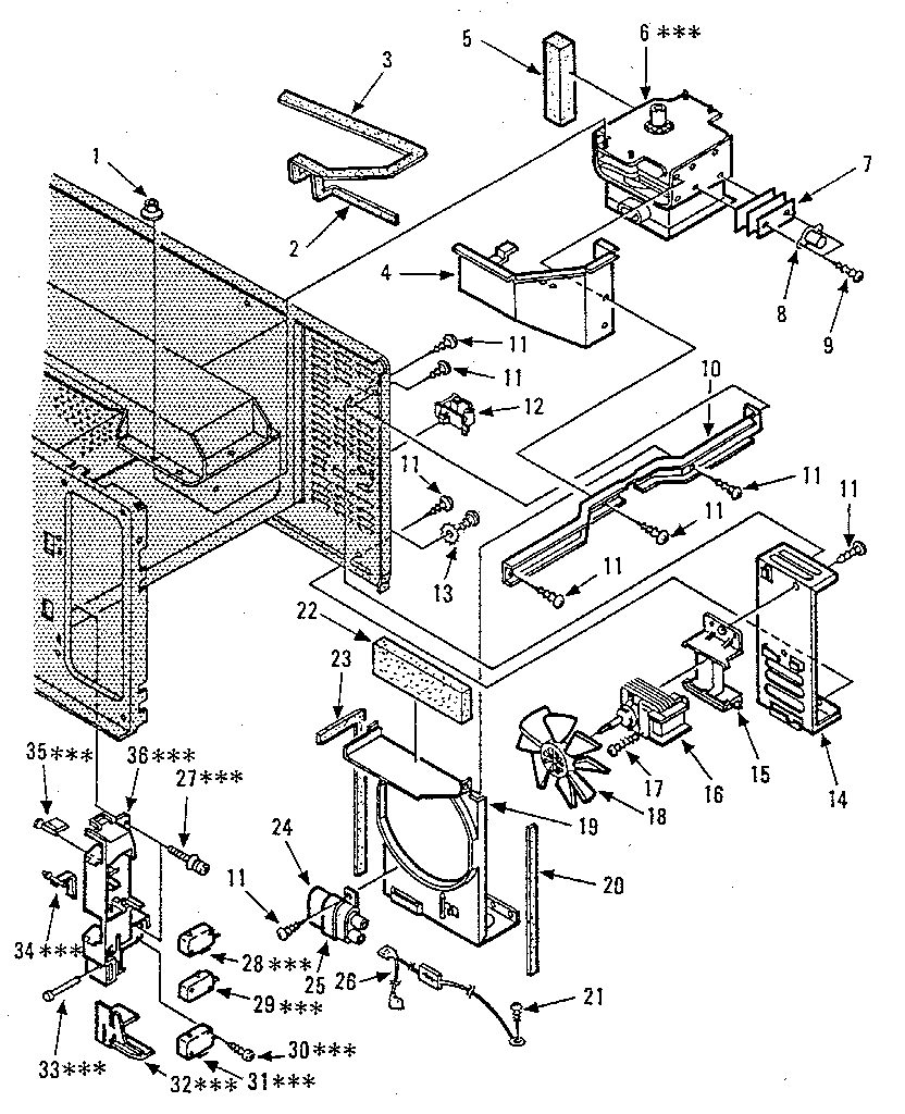 Kenmore 5658904380 switches and microwave diagram
