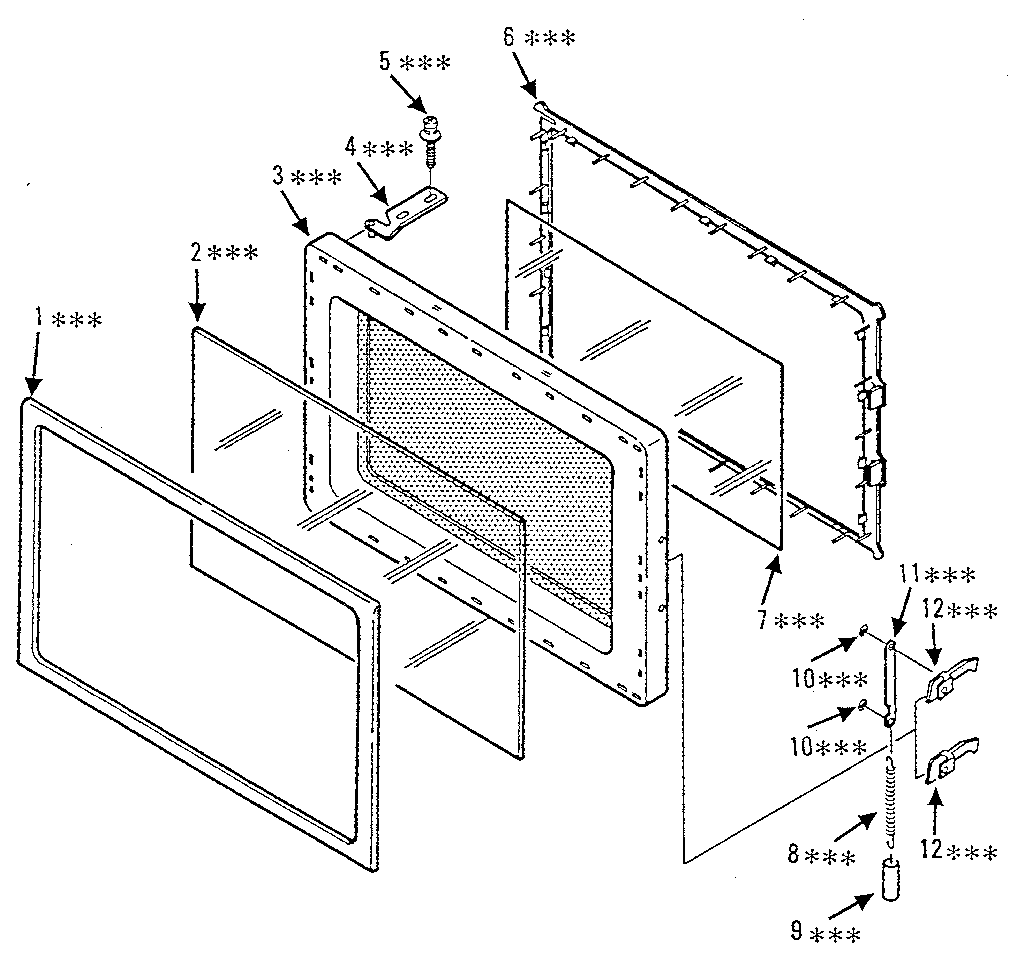 Kenmore 5658904380 door diagram