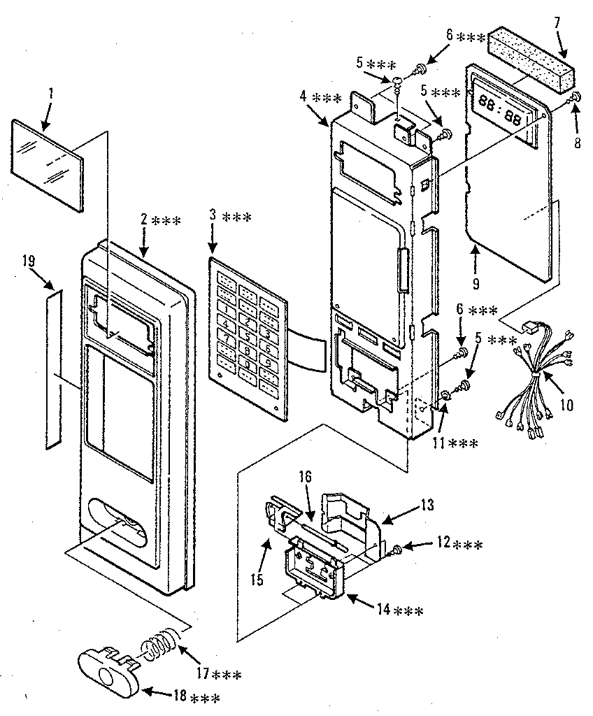 Kenmore 5658904380 control panel diagram