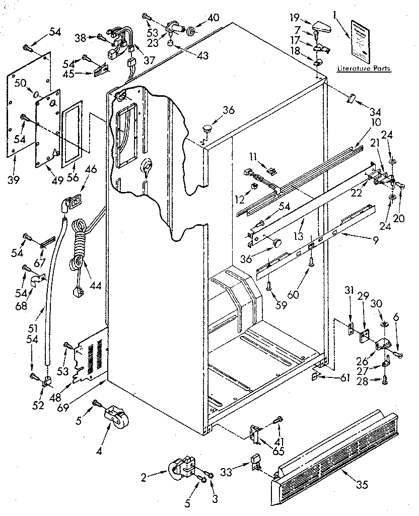 Kenmore 1068698482 cabinet diagram