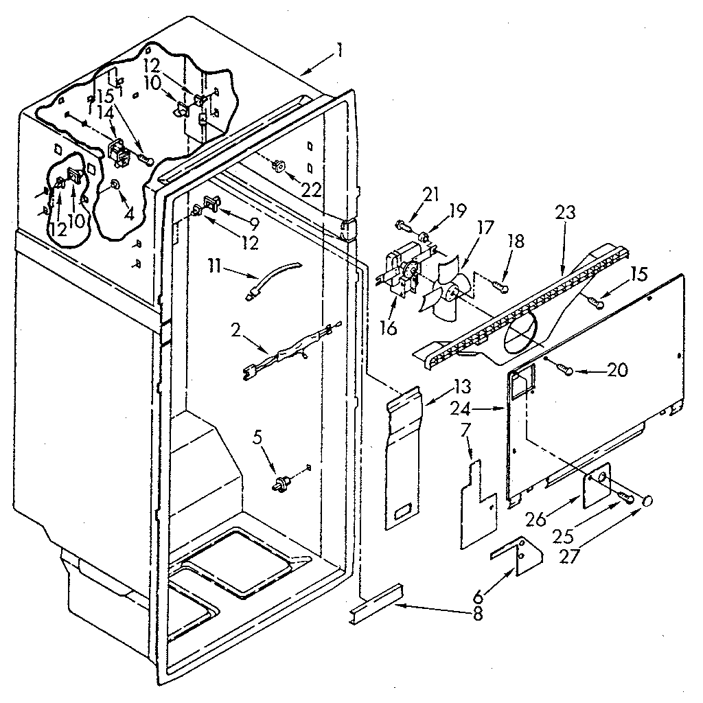 Kenmore 1068698482 liner diagram