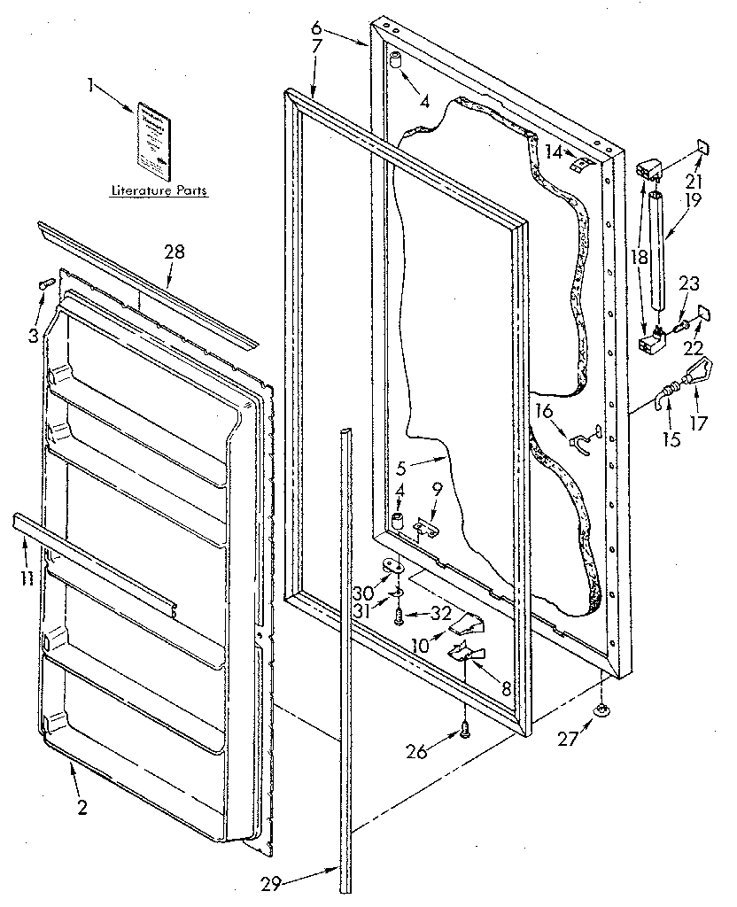 Kenmore 1069203310 door diagram