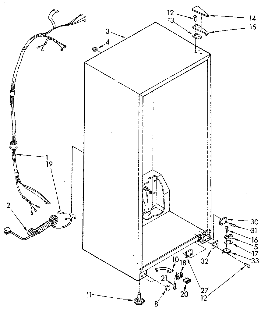 Kenmore 1069203310 cabinet diagram