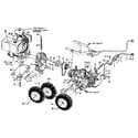 Troybilt 900039 (fig. 3) wheel speed lever, belt drive sys., engines, wheel diagram