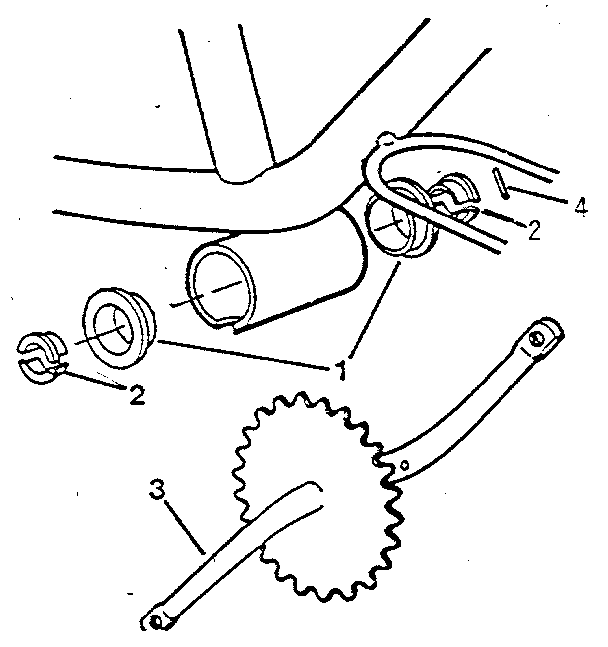 Lifestyler 28720 crank and sprocket assembly diagram