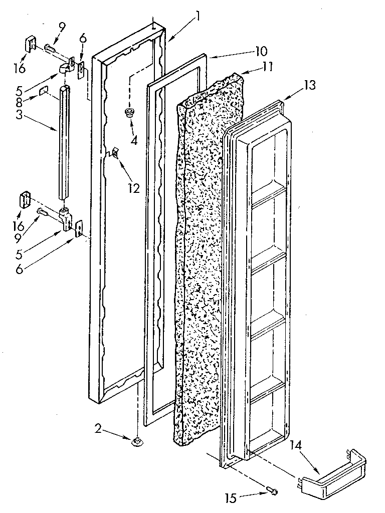 Kenmore 1069510410 freezer door diagram
