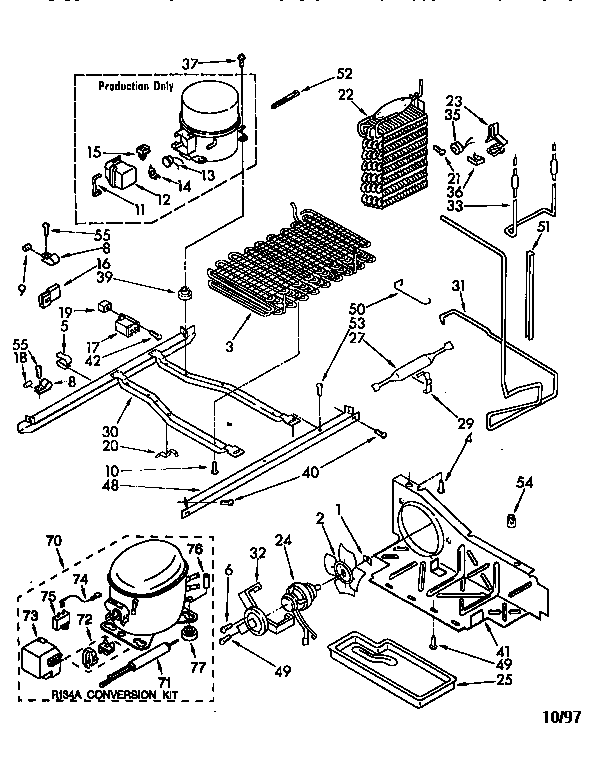 Kenmore 1069510410 unit diagram