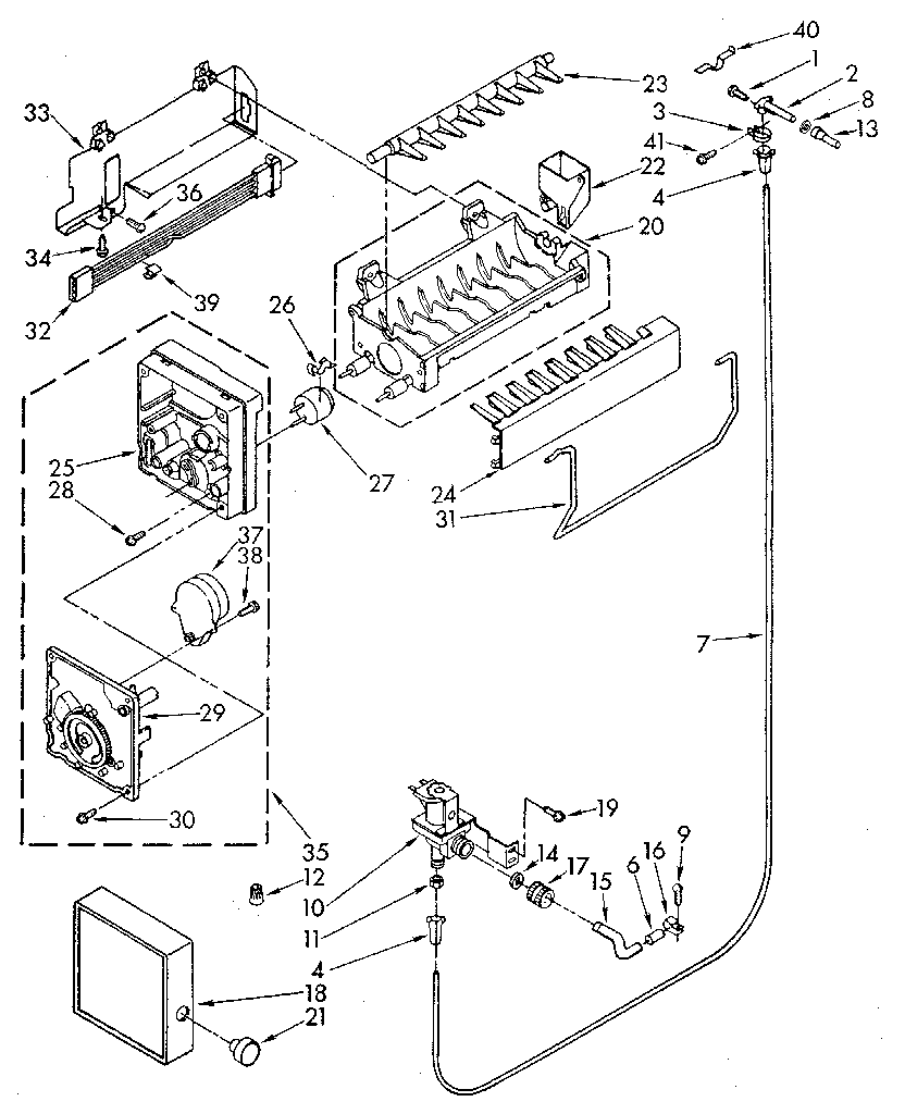 Kenmore 1069510410 icemaker diagram
