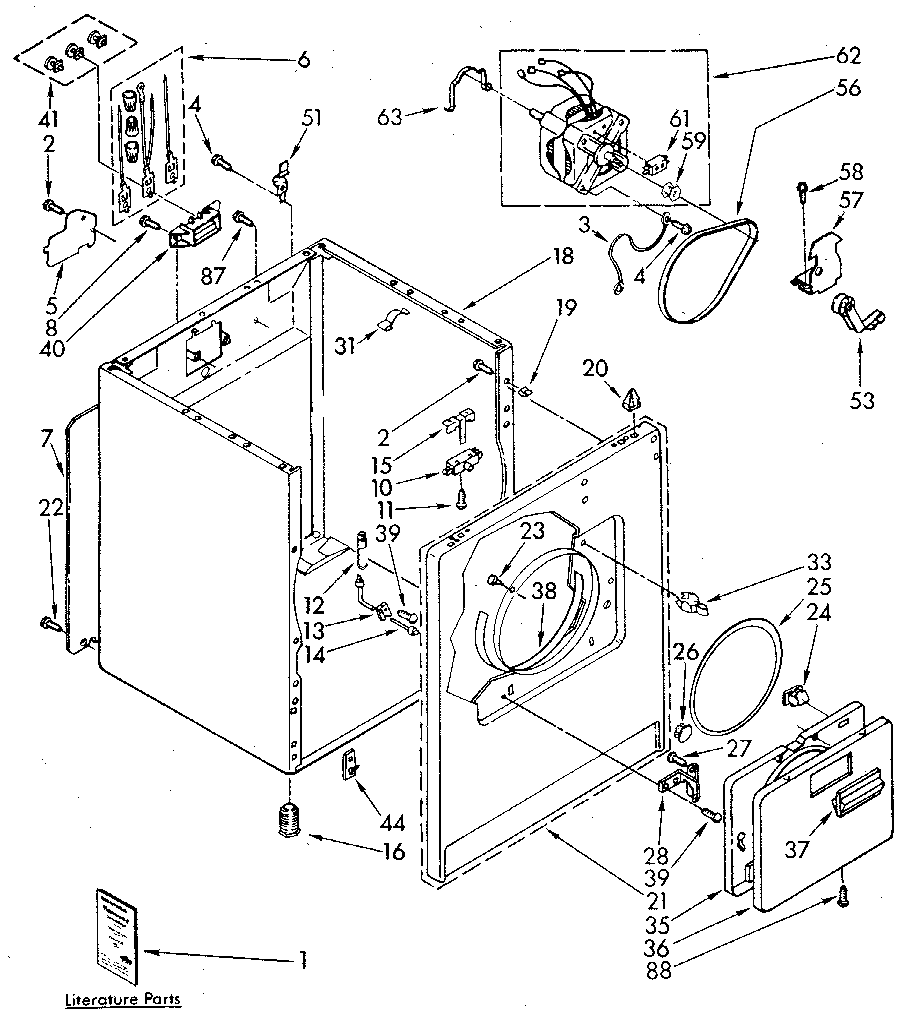 Kenmore 11086950800 cabinet diagram