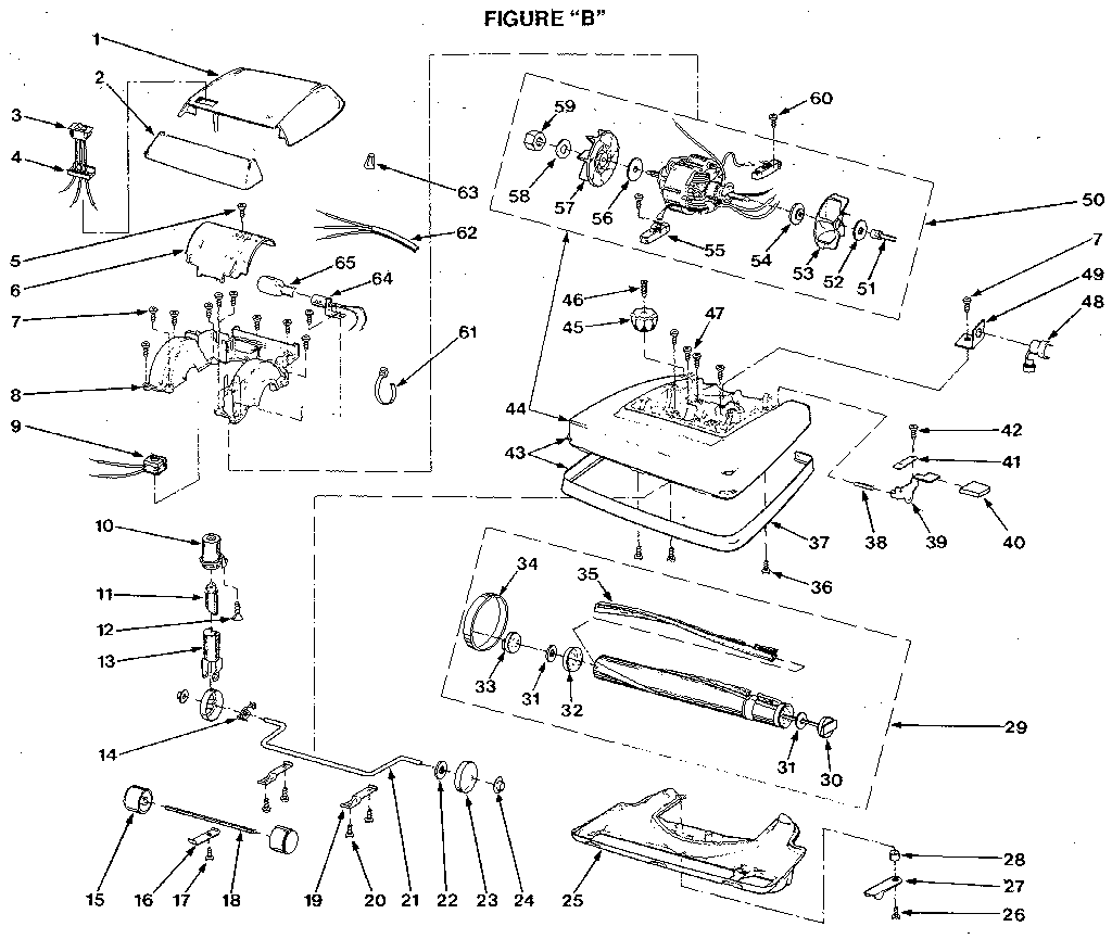 Kenmore 1753916380 nozzle and motor assembly diagram