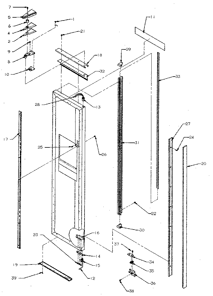 Kenmore 5969500910 freezer door diagram