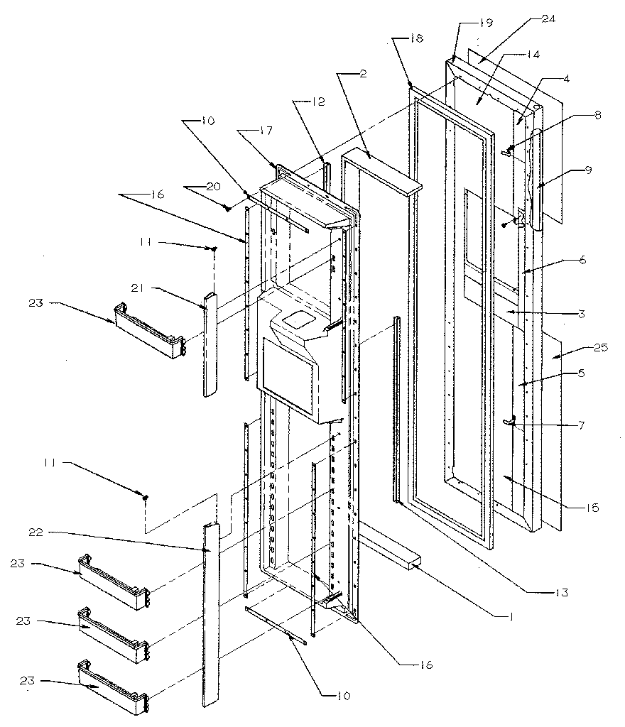 Kenmore 5969500910 freezer door diagram
