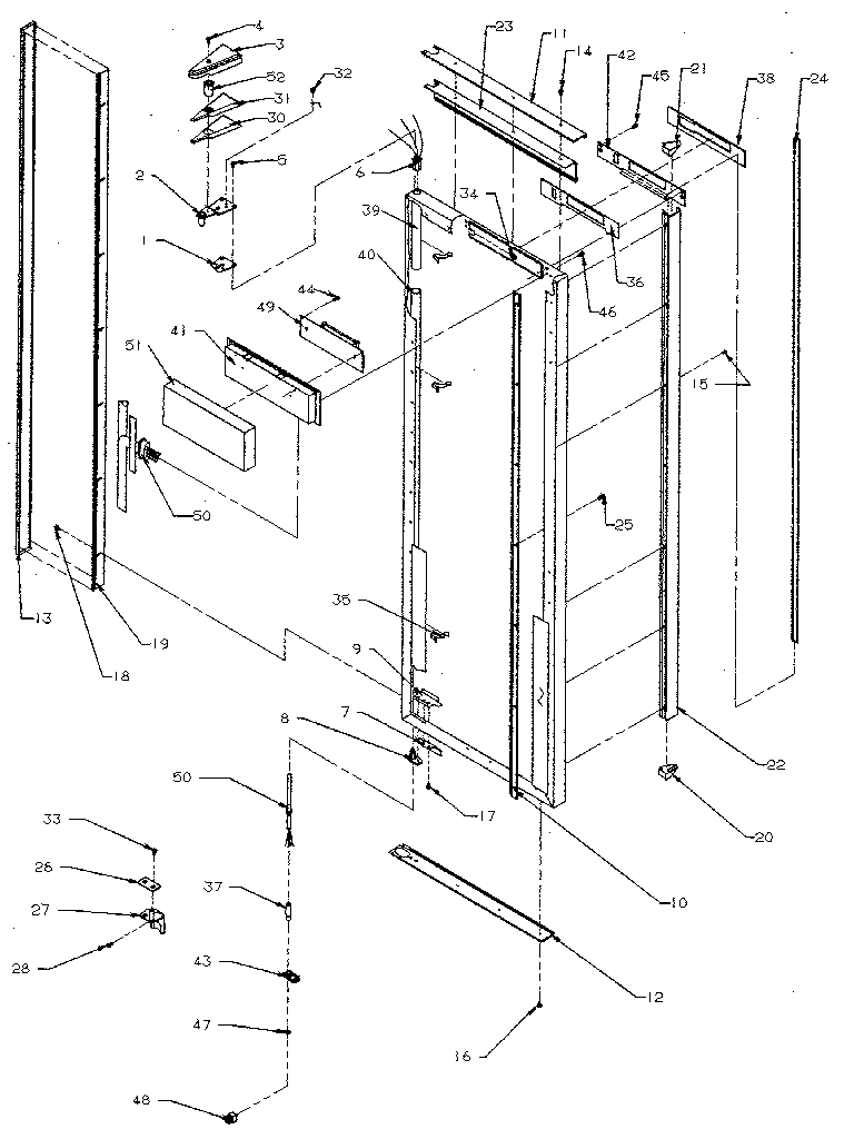 Kenmore 5969500910 refrigerator door diagram