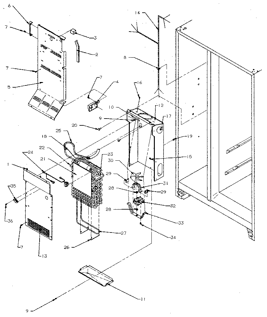 Kenmore 5969500910 evaporator diagram