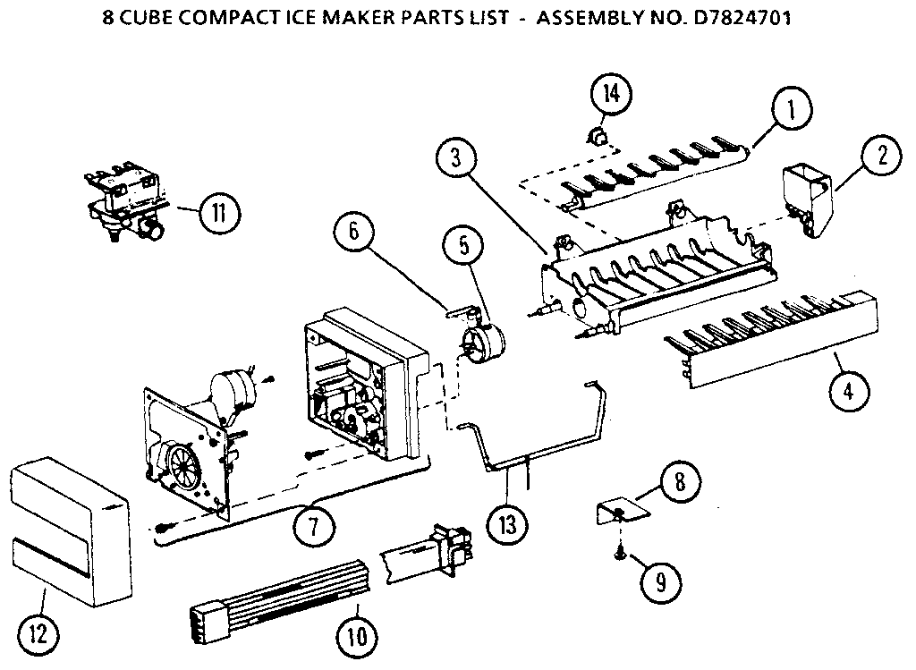 Kenmore 5969500910 icemaker compact diagram