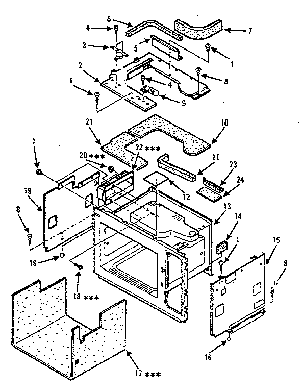 Kenmore 5648896280 cavity parts-a diagram