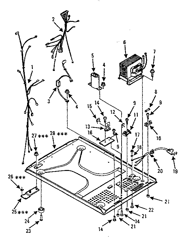 Kenmore 5648896280 microwave diagram
