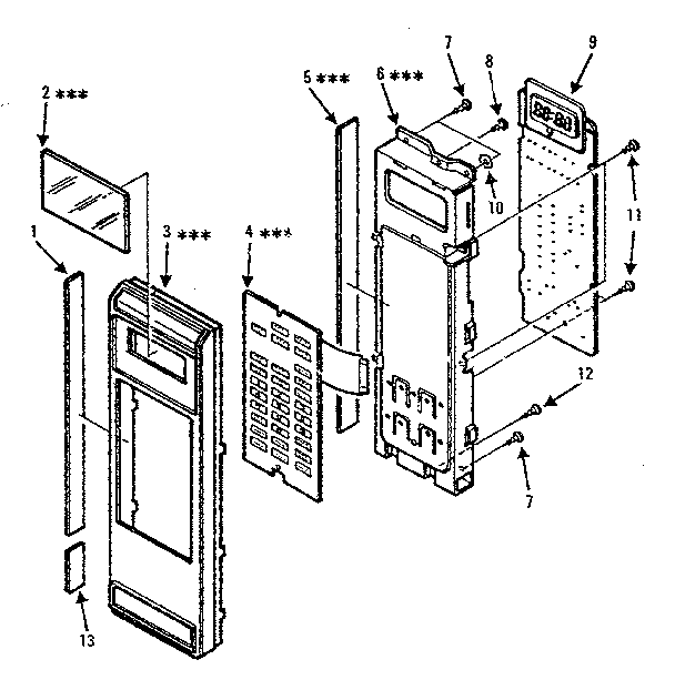 Kenmore 5648896280 control panel diagram