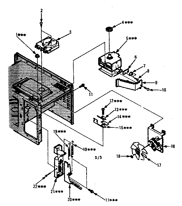Kenmore 5658728410 switches and microwave diagram
