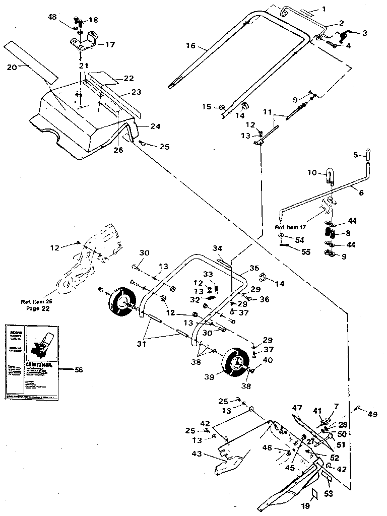 Craftsman 536884230 main frame diagram