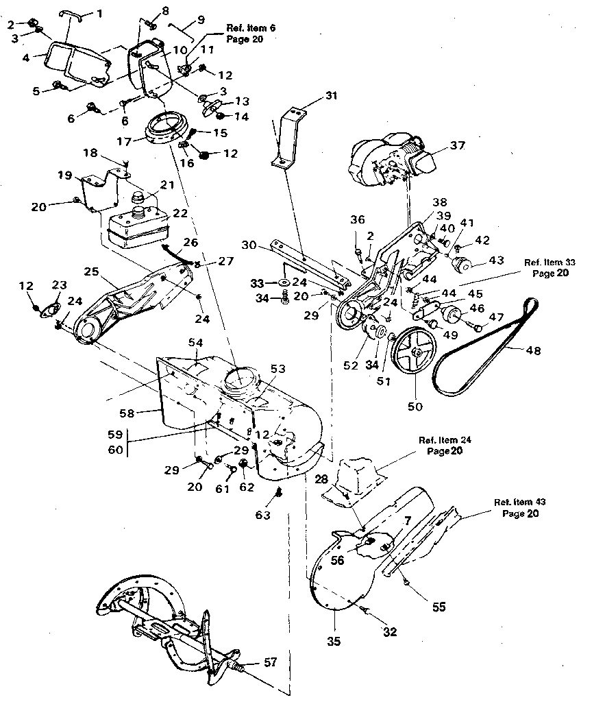 Craftsman 536884230 auger housing assembly diagram