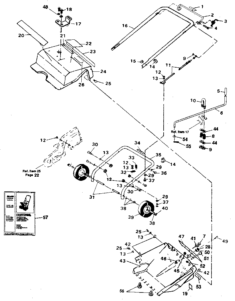 Craftsman 536884250 main frame diagram