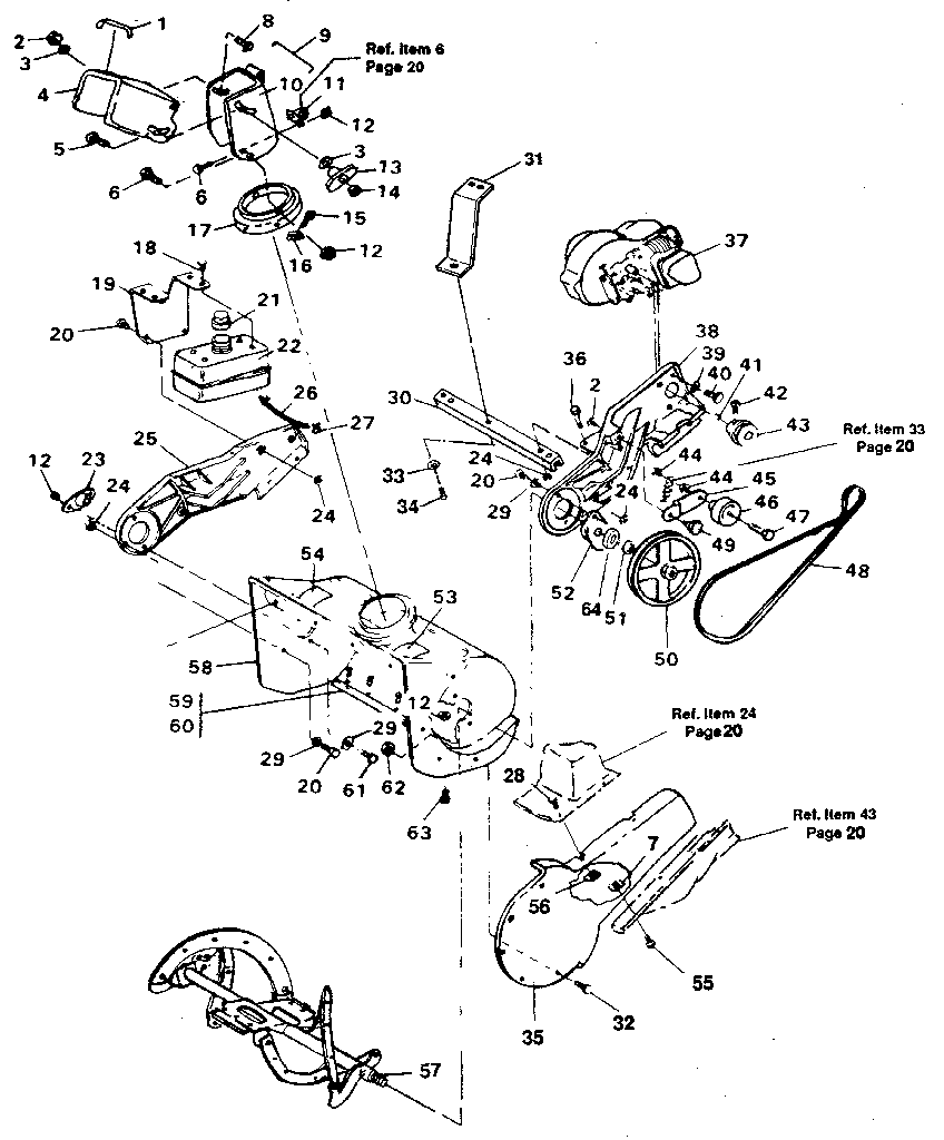 Craftsman 536884250 auger housing assembly diagram