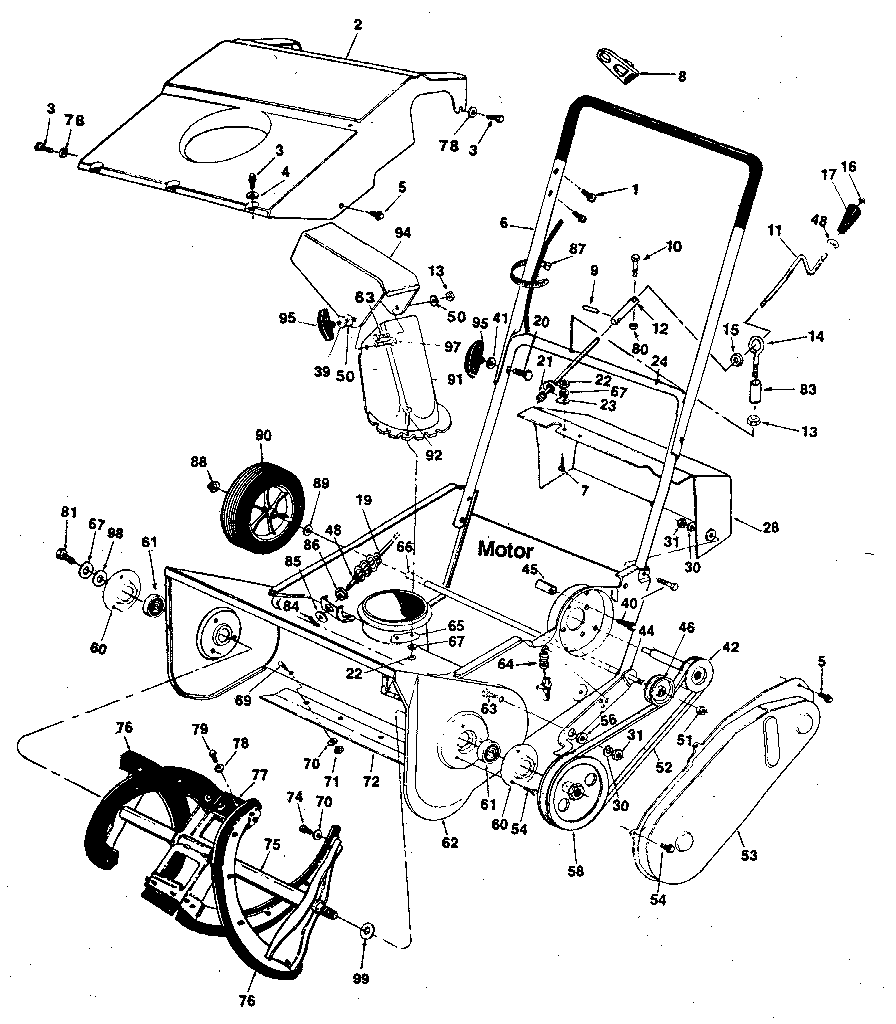Craftsman 247882901 main frame diagram