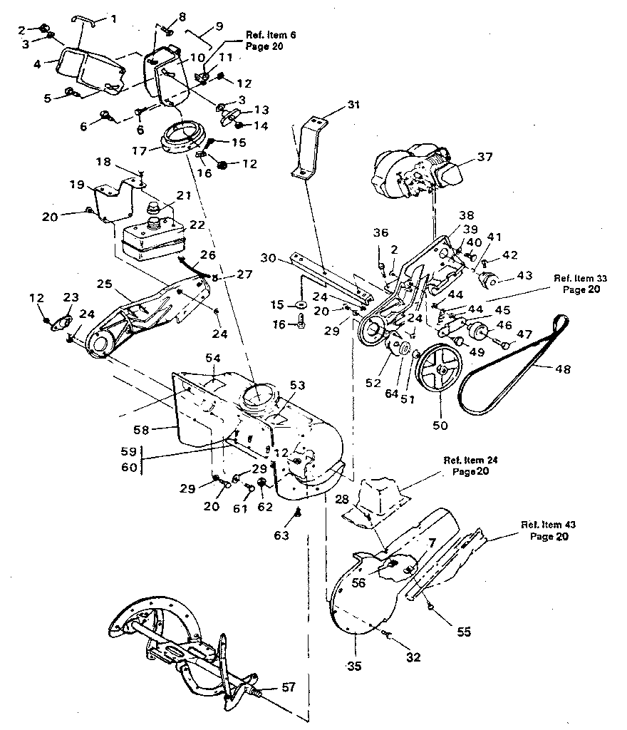 Craftsman 536884240 auger housing assembly diagram