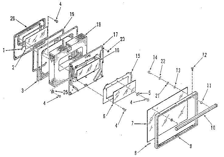 Kenmore 9114558818 oven door diagram