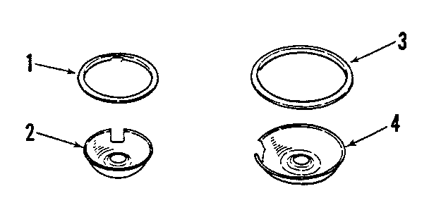 Kenmore 9114558818 porcelain pan and chrome ring kit no. 8068 400 diagram