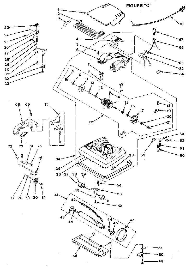 Kenmore 1753926080 nozzle and motor assembly diagram