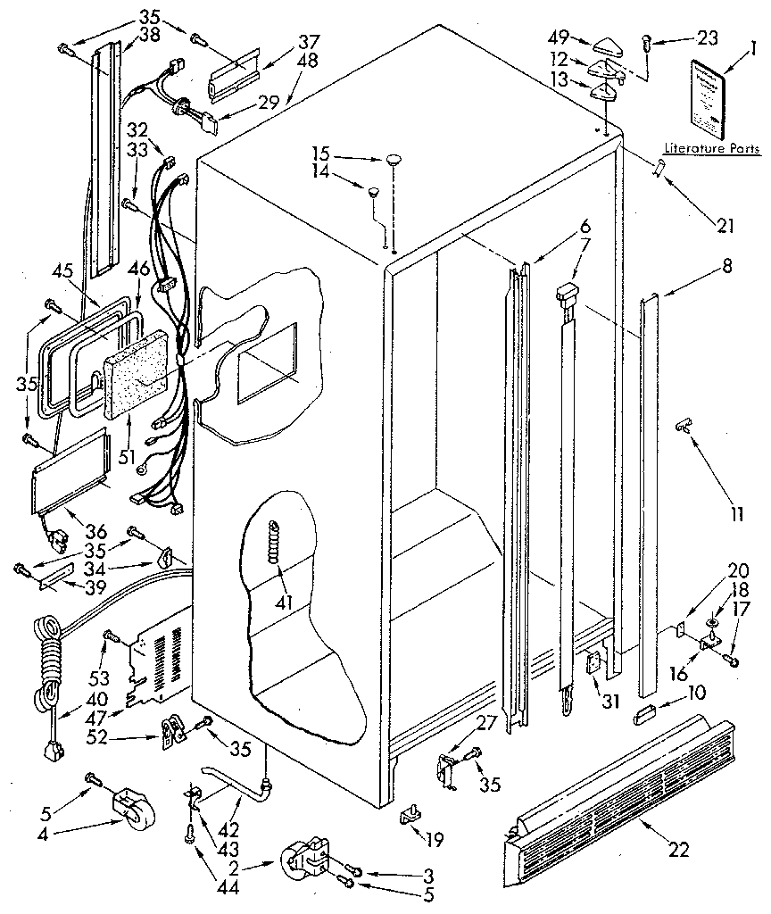 Kenmore 1069510482 cabinet diagram