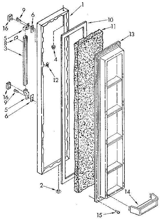 Kenmore 1069510482 freezer door diagram