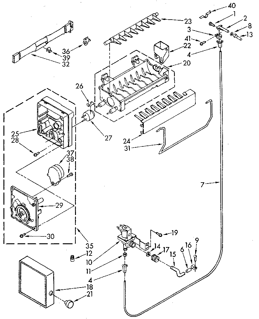 Kenmore 1069510482 icemaker diagram