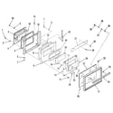 Kenmore 9114088816 oven door section diagram