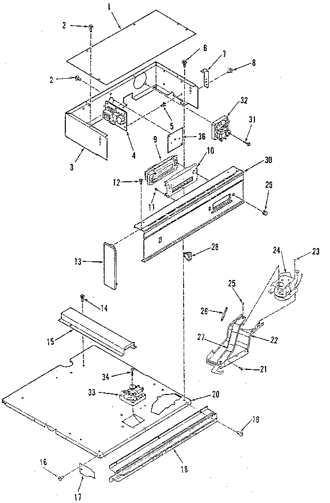 Kenmore 9113138818 control panel diagram