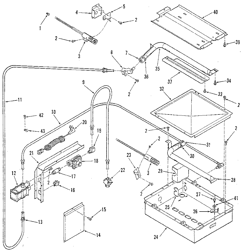 Kenmore 9113138818 burner section diagram